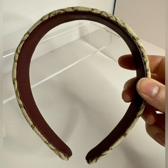 Tory Burch New T Monogram Canvas Headband Hazel - Picture 4 of 11